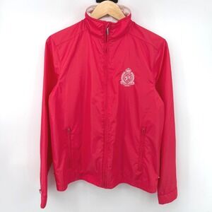 Ralph Lauren RL Active Red Crest Logo Lightweight Windbreaker Jacket Women's M